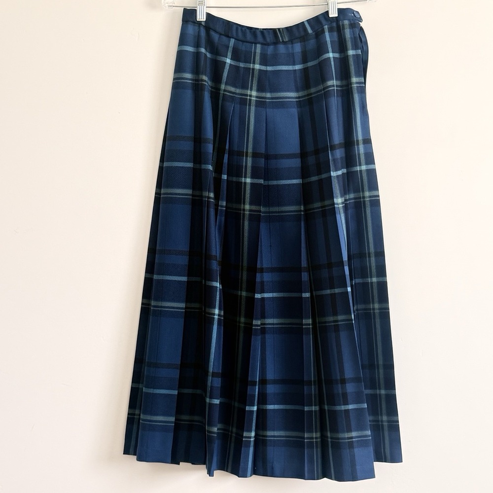 Pendleton 100% Wool Tartan Plaid Pleated Skirt 8 VTG Career Poet Office Cabin - Picture 3 of 6